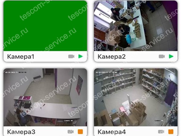 Скриншот облачного видеонаблюдения